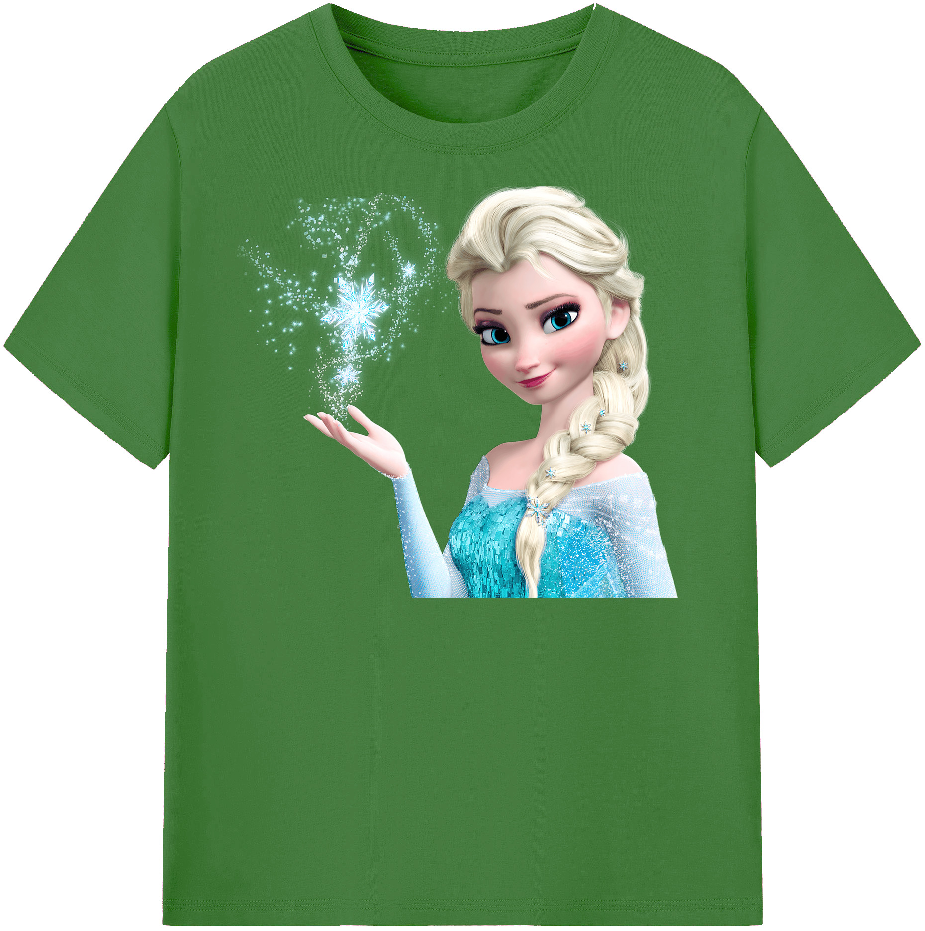 （画像用） アナと雪の女王 アンナ エルサ Frozen Anna Elsa レディースカジュアルプリントTシャツ（綿100％）